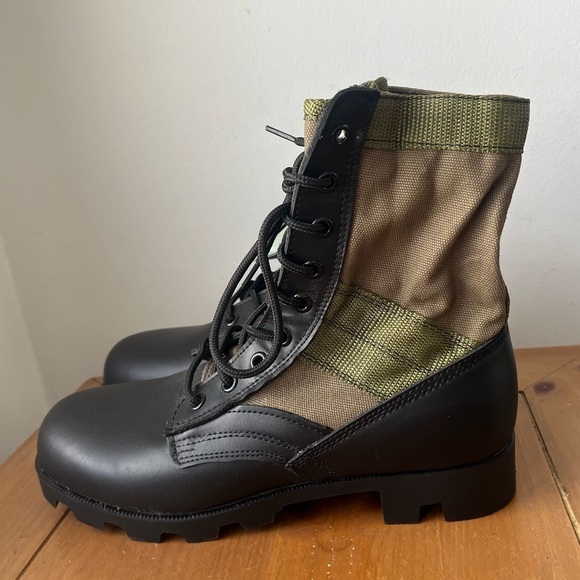 NWT Mens ROTHCO JUNGLE BOOTS - 8 INCH Olive Drab/ Black Canvas Combat Boots 10 - Picture 6 of 13